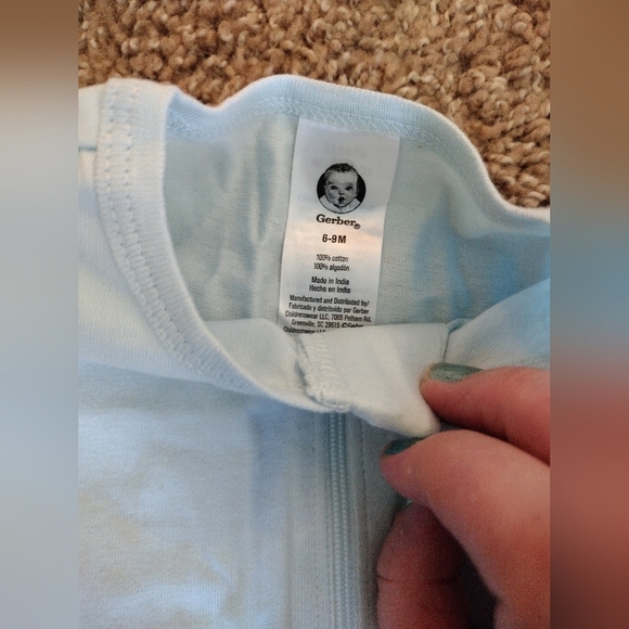 Gerber One Piece Pajamas Set Pink, Light Blue, Light Pink NWT - Picture 5 of 12